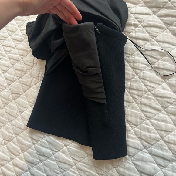 SIMKHAI Celiana Combo Off-The-Shoulder Top in Black - Picture 8 of 13